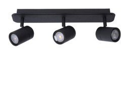 Lennert Modern Ceiling Spotlight Bar Bathroom - LED Dim. - GU10 - 3x5W 3000K - IP44 - Black - thumbnail 3
