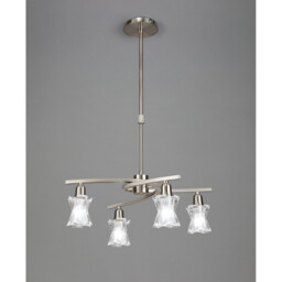 Alaska Pendant Convertible To Semi Flush 4 Light L1/SGU10, Satin Nickel - thumbnail 2