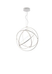 Orbital Ceiling Pendant Round 80cm, 5 Ring, 130W LED 3000K, 4250lm, RF Remote Control White - thumbnail 1