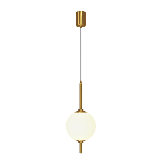 The Sixth Sense Modern Globe Pendant Ceiling Light Brass 3000K 500lm White Shade - image 1