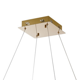 Bano Square Dimmable Pendant 29W LED, 4000K, 3400lm, French Gold / Crystal Chain, 3yrs Warranty - thumbnail 5
