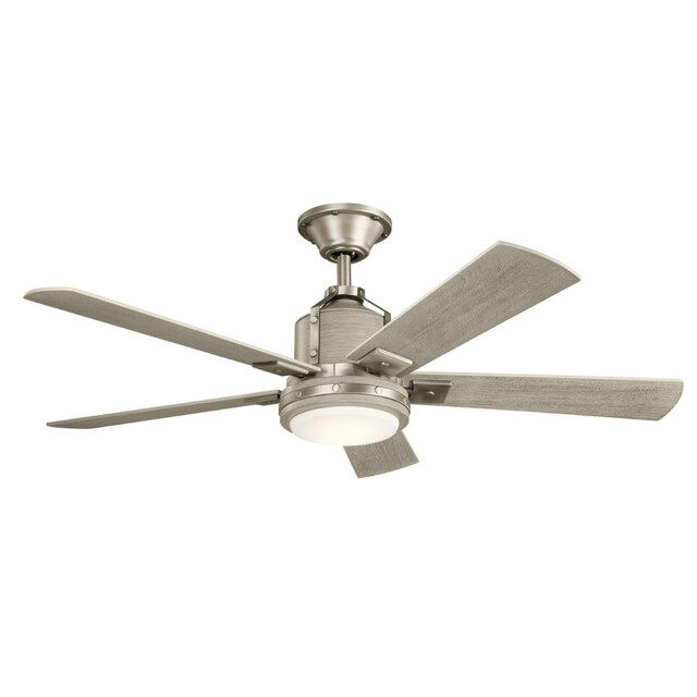 Kichler Colerne 5 Blade 132cm Ceiling Fan with LED Light Brushed Nickel Remote Control - image 1