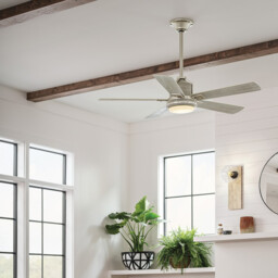 Kichler Colerne 5 Blade 132cm Ceiling Fan with LED Light Brushed Nickel Remote Control - thumbnail 3