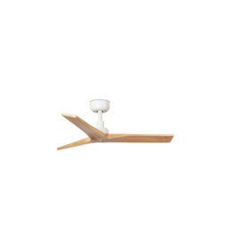 Klim Small Ceiling Fan White, Pine Blades