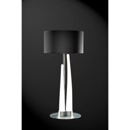 Estalacta Table Lamp 3 Light GU10 Indoor, Silver/Opal White With Black Shade - thumbnail 2