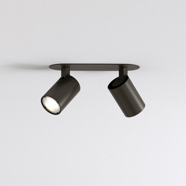 Ascoli Twin Recessed 2 Light Spotlight Bronze, GU10