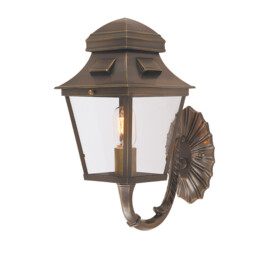 St Paul 1 Light Outdoor Wall Lantern Light Brass IP44, E27