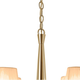 Tiffany Pendant 4+4 Light E14+G9, French Gold With Soft Bronze Shades & Clear Crystal - thumbnail 5