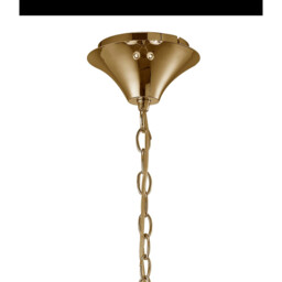 Tiffany Pendant 4+4 Light E14+G9, French Gold With Soft Bronze Shades & Clear Crystal - thumbnail 3
