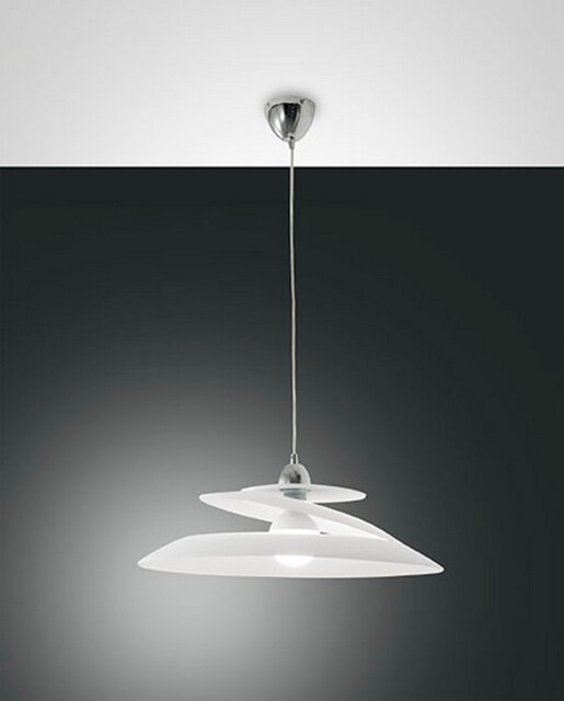 Aragon Dome Pendant Ceiling Lights White Glass, E27 - image 1