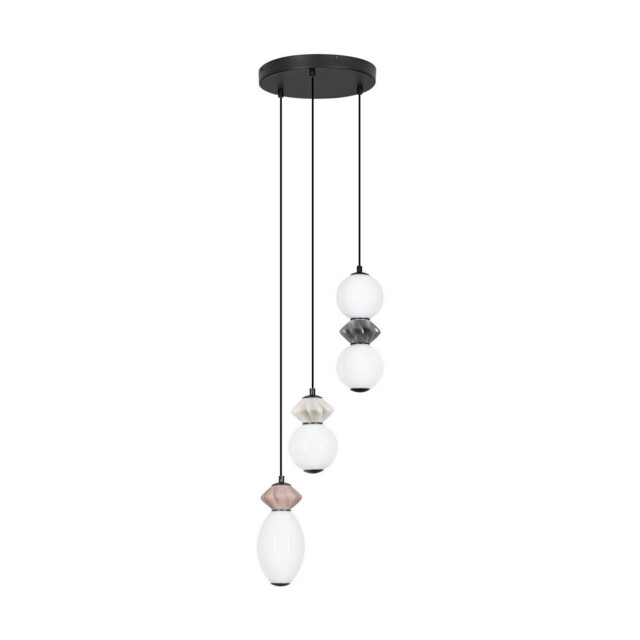 Pallina Cluster Pendant Ceiling Light Mocha, Light Grey, Dark Grey, Matt Black Triac Dimmable LED 20W 1200lm 3000K - image 1