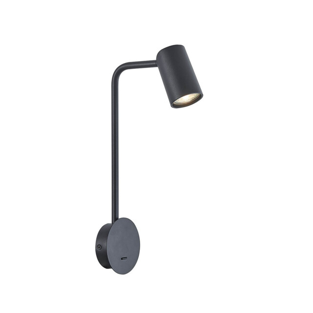 Sal Wall Lamp Switched 1 Light GU10, Sand BLack - image 1