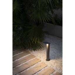 Lotus Outdoor LED Dark Grey Bollard Lamp 18W 3000K IP65 - thumbnail 2