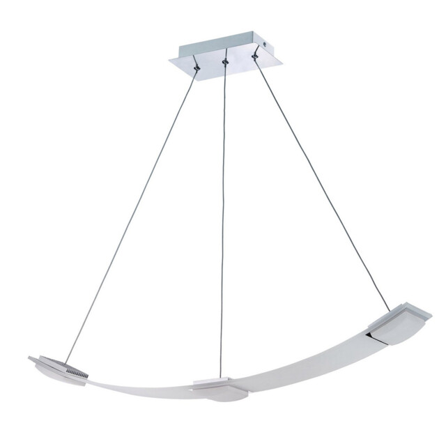 Thea Linear Pendant 3 Light 21W LED 3000K, 1890lm, Satin Aluminium, Frosted Acrylic - image 1