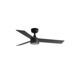 Rudder 106cm LED Ceiling Fan Matt Black, Walnut Blade, 3 Blade Reversible - thumbnail 5