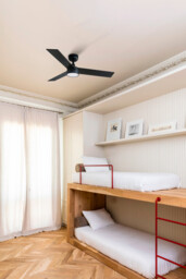 Rudder 106cm LED Ceiling Fan Matt Black, Walnut Blade, 3 Blade Reversible - thumbnail 2