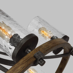 Feiss Angelo 6 Light Chandelier Weathered Oak - thumbnail 2