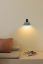Tatawin Dome Wall Lamp Black, Gloss Grayish Blue 1x E27 - thumbnail 2