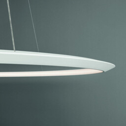 Circular Inward 207cm Integrated LED Pendant Ceiling Light Black 129W 2700K 0-10V Dimming - thumbnail 3
