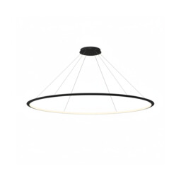 Circular Inward 207cm Integrated LED Pendant Ceiling Light Black 129W 2700K 0-10V Dimming - thumbnail 1