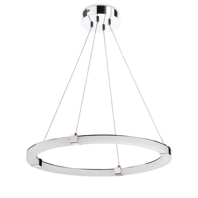 TaccÃ­a Pendant 28W LED Round 3000K, 2500lm, Polished Chrome/Frosted Acrylic - image 1