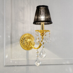 Pisani Crystal Crystal Candle Wall Lamp 24 Carat Gold - thumbnail 3