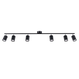 Lemmi Modern Ceiling Spotlight Bar Black 6x GU10 - thumbnail 1