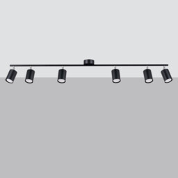 Lemmi Modern Ceiling Spotlight Bar Black 6x GU10 - thumbnail 2