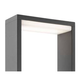 Alp LED Outdoor Short Bollard Light Dark Grey IP54 - thumbnail 2