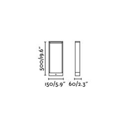 Alp LED Outdoor Short Bollard Light Dark Grey IP54 - thumbnail 3