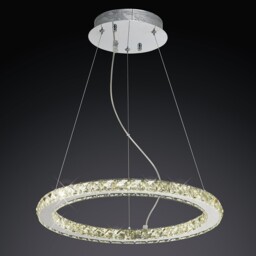 Galaxy Ceiling Pendant Round Small 27W LED 4000K Polished Chrome, Crystal - thumbnail 2