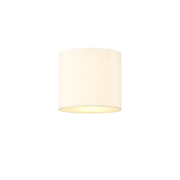 Baymont White 3 Light E27 Flush With 30cm x 25cm Faux Silk Shade, Ivory Pearl/White Laminate - thumbnail 1