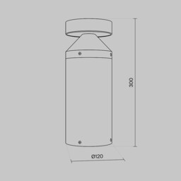 Olten Outdoor Pedestal Light Graphite 3000K 300lm IP65 - thumbnail 3