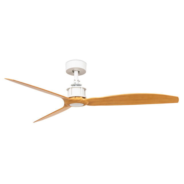 Just Fan 128cm Medium White, Light Wood DC Ceiling Fan 6 Speed - image 1