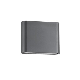 Soho 2 Light Outdoor Up Down Wall Lamp Dark Grey Aluminium Glass LED 2x3W 480Lm 3000K IP54 - thumbnail 1