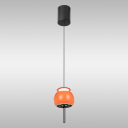Roller Rise And Fall Pendant, 12W LED, 3000K, 450lm, Orange/Black, 3yrs Warranty - thumbnail 2