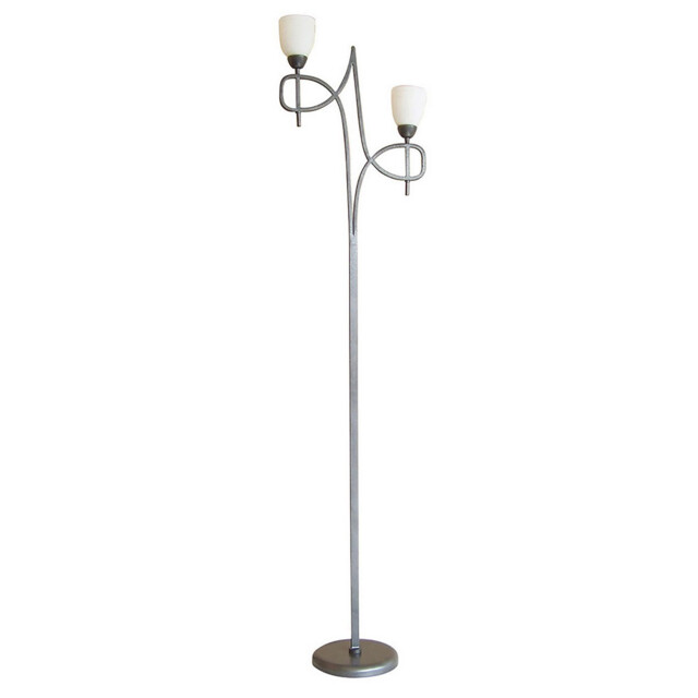 San Marino Floor Lamp In-Line Dimmer 2 Light E14 Tex/Pewter, NOT LED/CFL Compatible - image 1