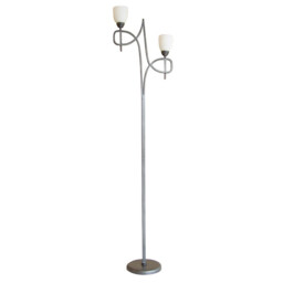San Marino Floor Lamp In-Line Dimmer 2 Light E14 Tex/Pewter, NOT LED/CFL Compatible - thumbnail 1