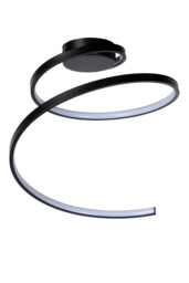 Maxence Modern Flush Ceiling Light - Ø 46cm - LED Dim. - 1x24W 3000K - 3 StepDim - Black - thumbnail 3