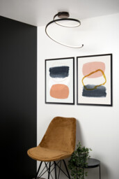 Maxence Modern Flush Ceiling Light - Ø 46cm - LED Dim. - 1x24W 3000K - 3 StepDim - Black - thumbnail 5