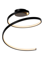 Maxence Modern Flush Ceiling Light - Ø 46cm - LED Dim. - 1x24W 3000K - 3 StepDim - Black - thumbnail 1