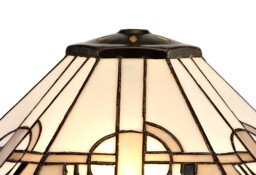 Ithaca 3 Light Downlighter Ceiling Pendant E27 With 40cm Tiffany Shade, White, Grey, Black, Clear Crystal, Aged Antique Brass - thumbnail 3