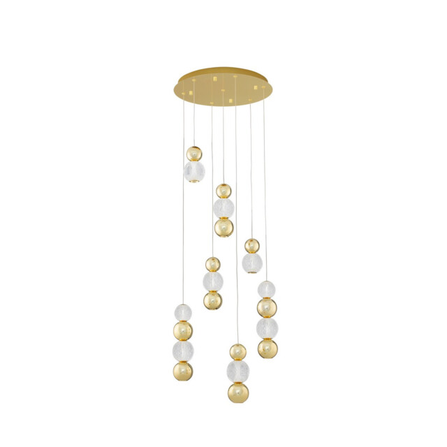 Brille Integrated LED Pendant Ceiling Light Gold Aluminium LED 42W 230V 3289Lm 3200K - image 1