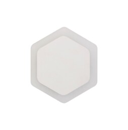 Altona Magnetic Base Wall Lamp, 12W LED 3000K 498lm, 15, 19cm Vertical Hexagonal Centre, Sand White, Acrylic Frosted Diffuser - thumbnail 3