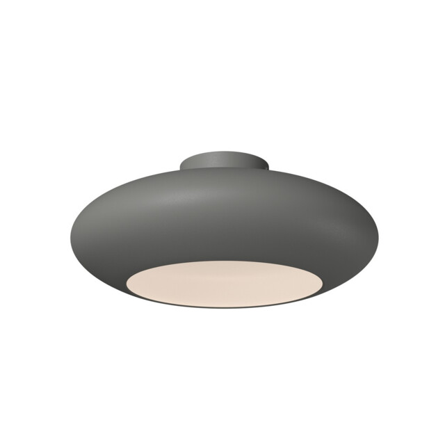 Aros LED Bowl Semi Flush Ceiling Light Grey 3000K - image 1