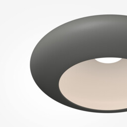 Aros LED Bowl Semi Flush Ceiling Light Grey 3000K - thumbnail 3