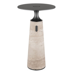 Travertin 20cm Integrated LED Table Lamp Grey Gold LED 3000K Touch Dimmer - thumbnail 2