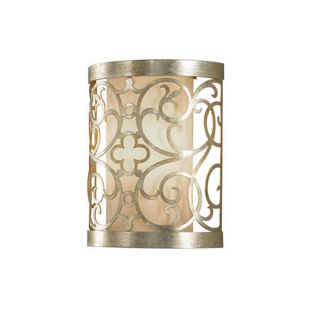 Arabesque 1 Light Indoor Wall Light Silver Leaf, E14 - image 1