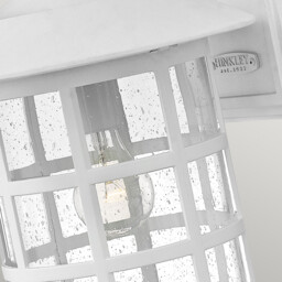 Hinkley Freeport Outdoor Wall Lantern Textured White, IP44 - thumbnail 3