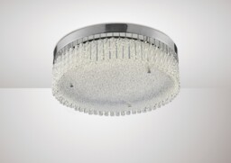 Aiden Large Round Flush Ceiling 21W 1900lm LED 4200K Polished Chrome, Crystal - thumbnail 2